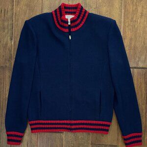 St John Sport By Marie Gray Wool Blend Zip-front Cardigan